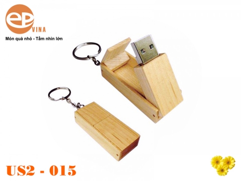 USB-VG-15 - In USB gỗ theo yêu cầu làm quà tặng quảng cáo