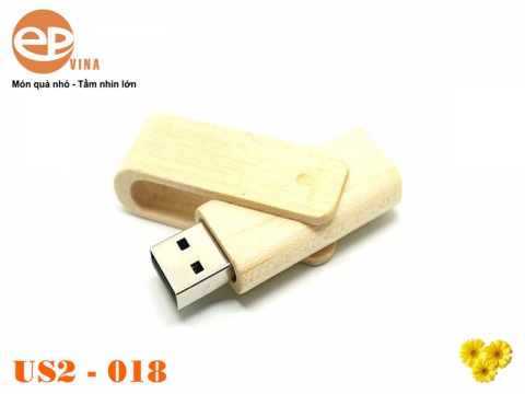 USB-VG-18 - USB vỏ gỗ đẹp khắc nội dung theo yêu cầu
