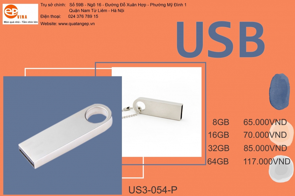 USB quà tặng Hà Nội có vỏ bọc kim loại sang trọng