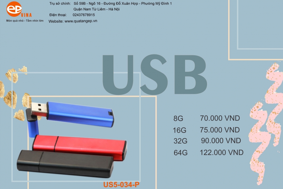 USB được làm từ vỏ nhựa và in ấn rất nổi bật