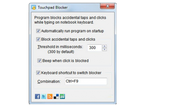 Tắt Touchpad bằng phần mềm Touchpad Blocker