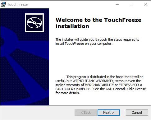 Phần mềm khóa chuột cảm ứng Touch Freeze